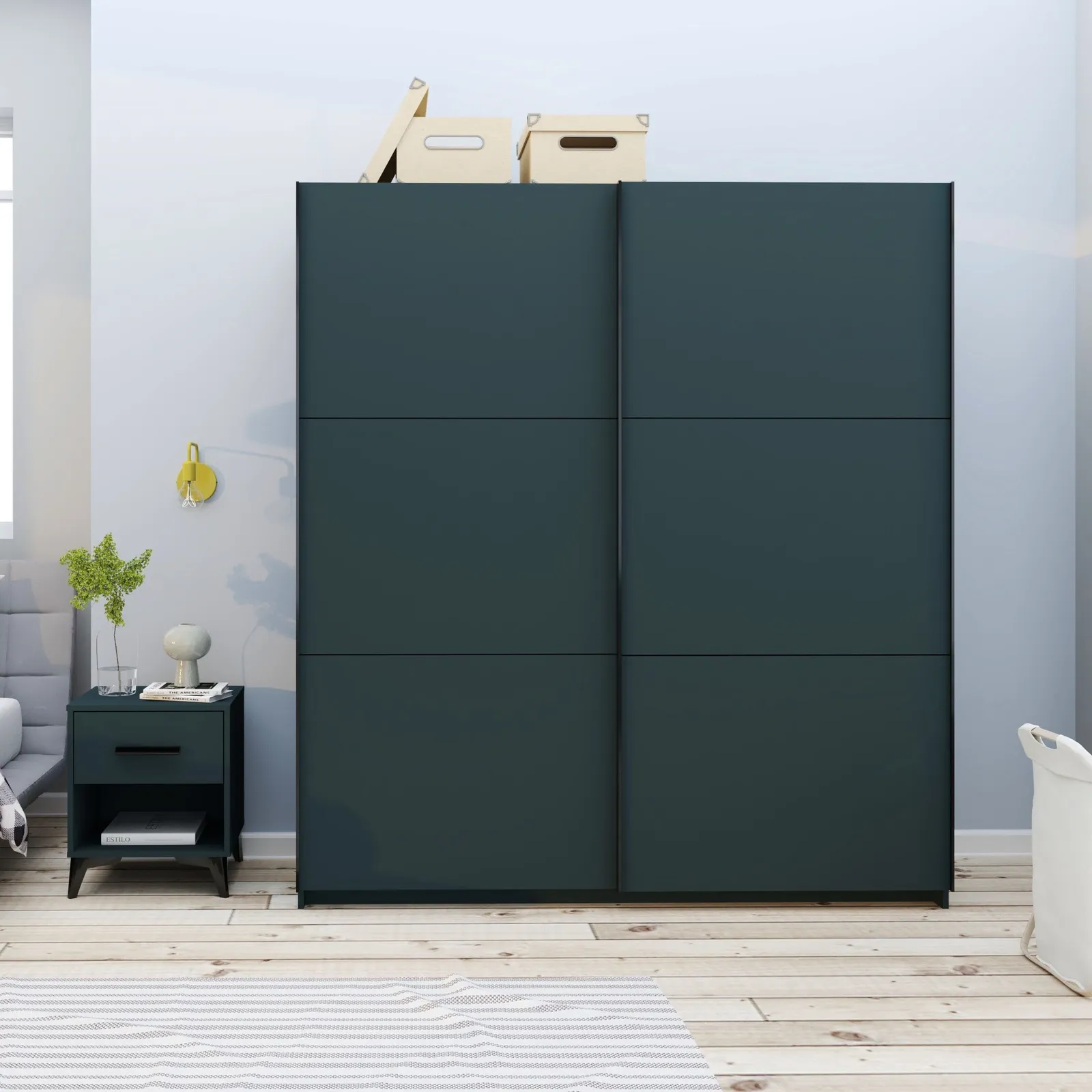 Norland 180cm Sliding Double Wardrobe