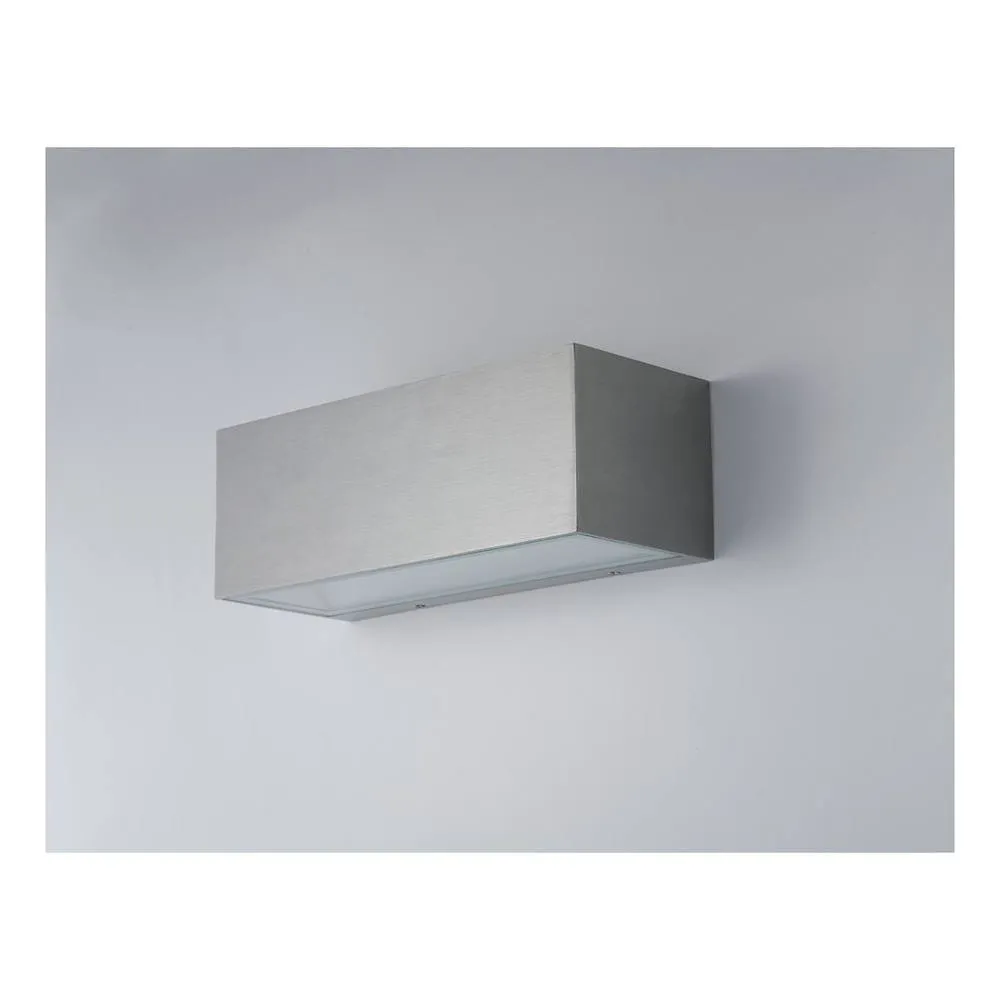 Netlighting TWIN LED 2 Light Up Down Light Nickel IP54 3000lm 4000K 30x10.8x12cm in Grey