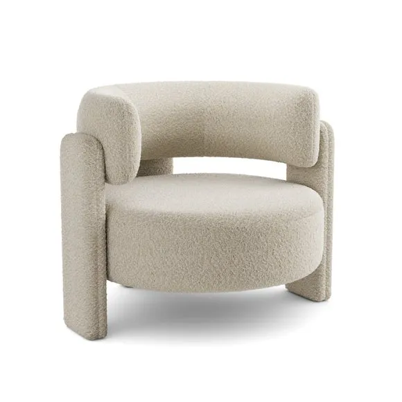 Hailey Chunky Tonal Boucle Accent Chair 5
