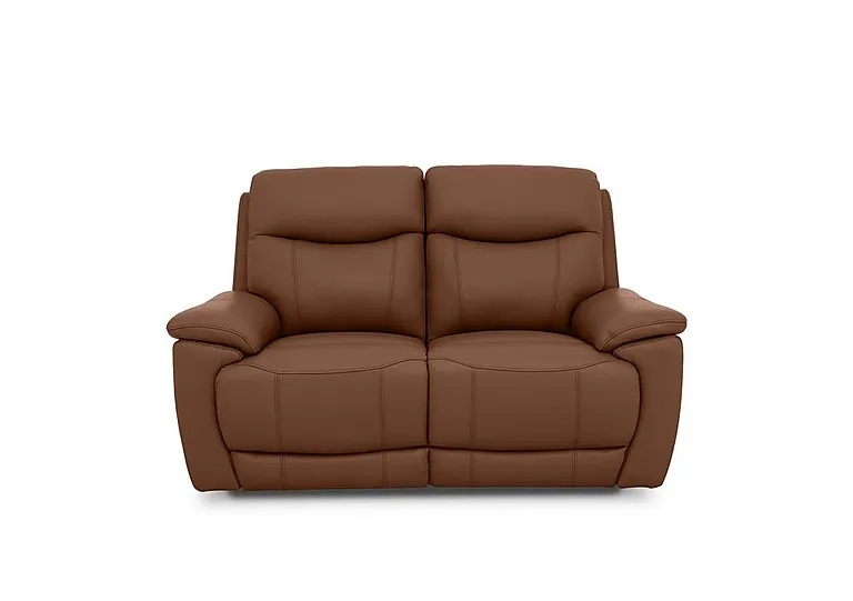 Sloane Leather 2 Seater Power Recliner Sofa with Power Headrests - Butterscotch