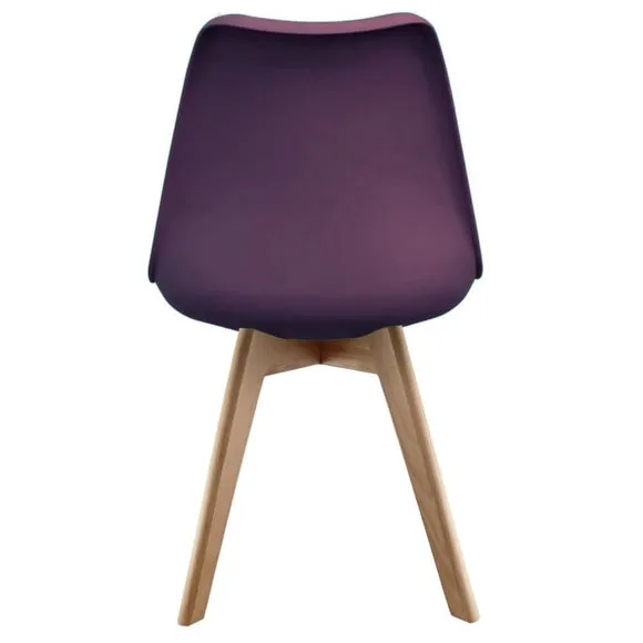 Fusion Living Soho Plastic Dining Chair with Squared Legs 6