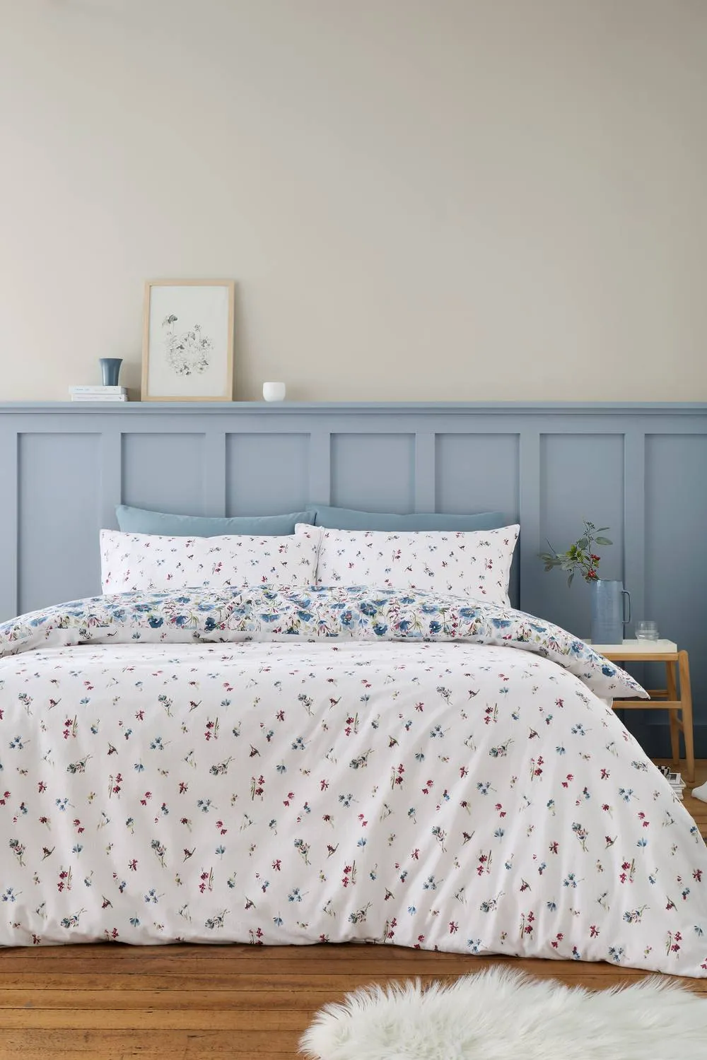 Bianca 'Brushed Cotton Ophelia' Floral Reversible Duvet Cover Set 2