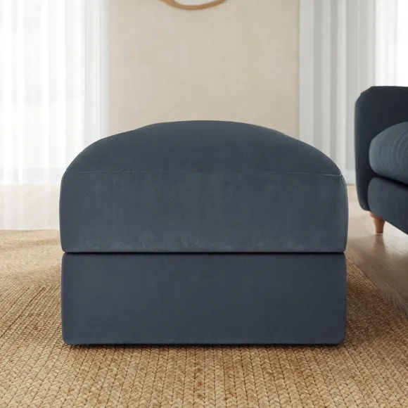 Hattie Matte Plush Velvet Storage Footstool 2
