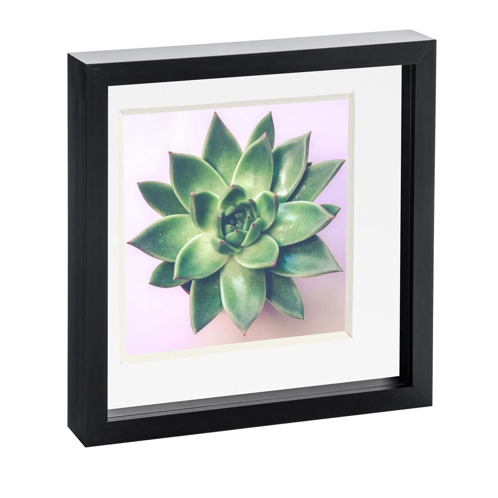 Nicola Spring 10x10" 3D Box Photo Frame 8x8" in White