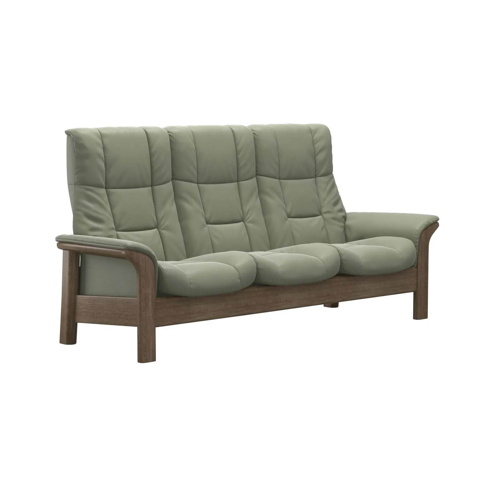 Stressless Windsor 3 Seater Recliner Sofa, Grey Leather | Barker & Stonehouse 2