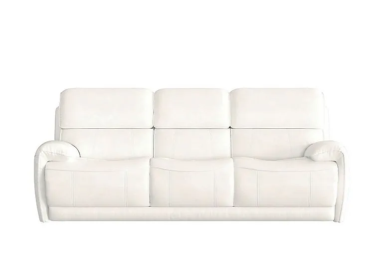 Link 3 Seater Leather Sofa - BV Star White