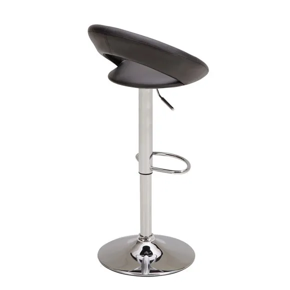 Knox Adjustable Height Swivel Bar Stool, Faux Leather 4