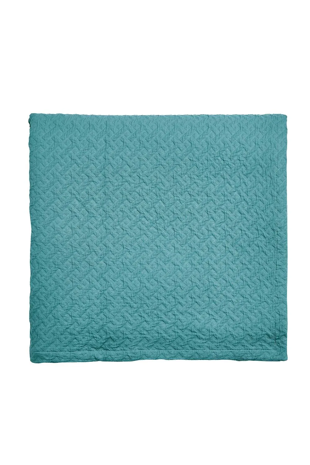 Ted Baker 'Diagonal T' Cotton Matelasse Throw in Teal