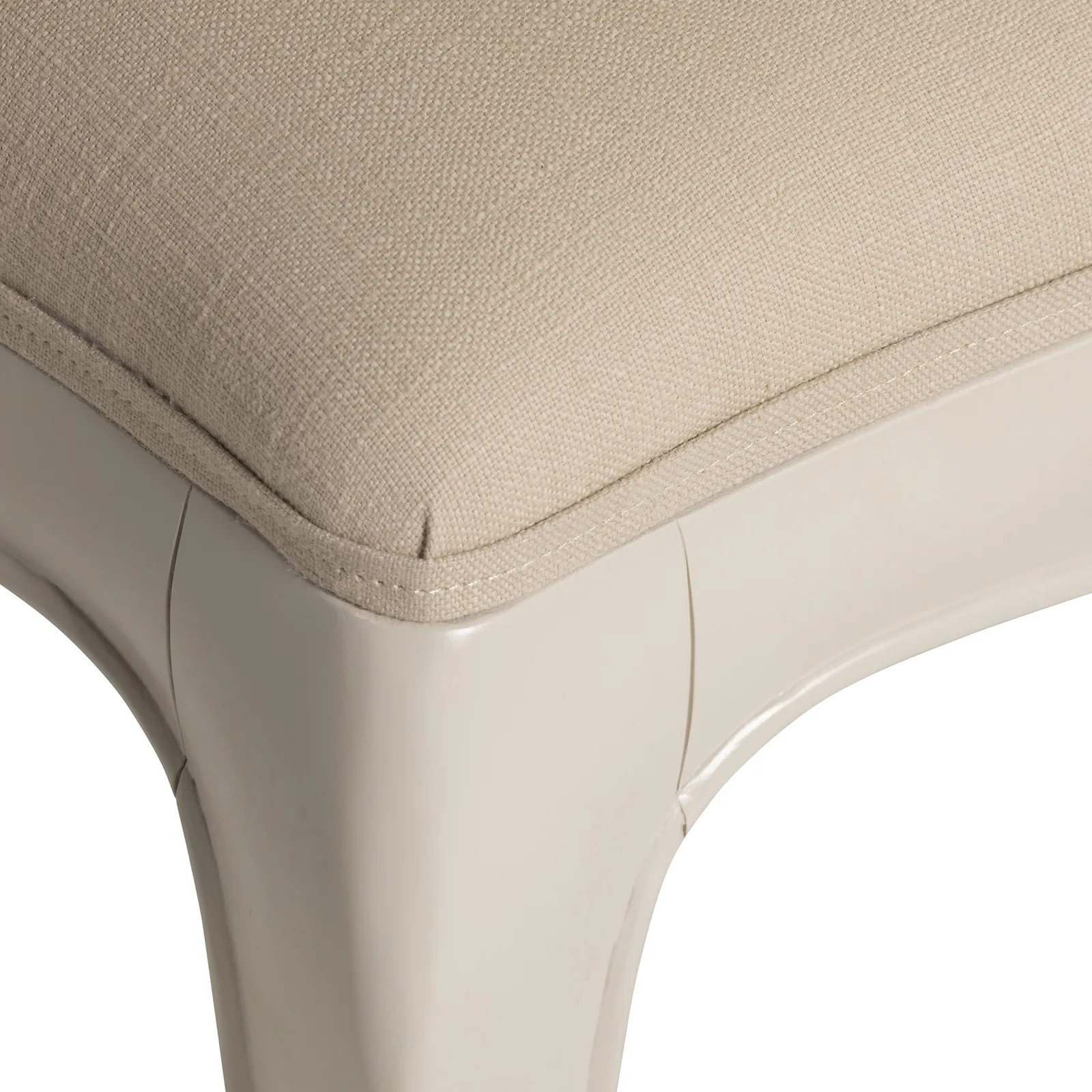 Calista Upholstered Stool, White Wood | Barker & Stonehouse 5