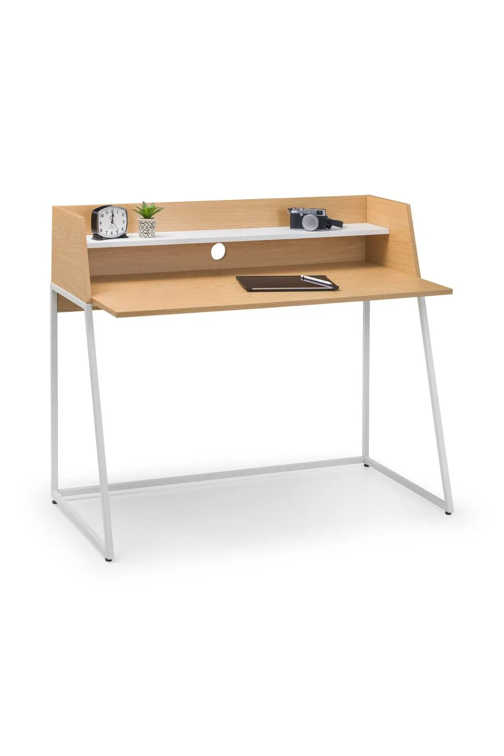 Julian Bowen Palmer Desk with Shelf in Light Oak 2