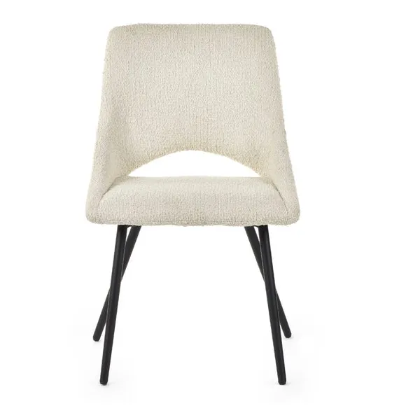 Iris Set Of 2 Dining Chairs, Boucle 4