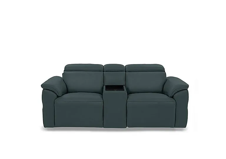 Dolomite 2 Seater Leather Power Recliner Sofa with Power Headrests and Console