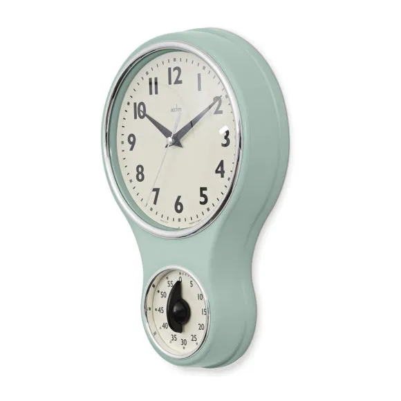 Acctim Kitchen Time Retro Quartz Timer Wall Clock 3