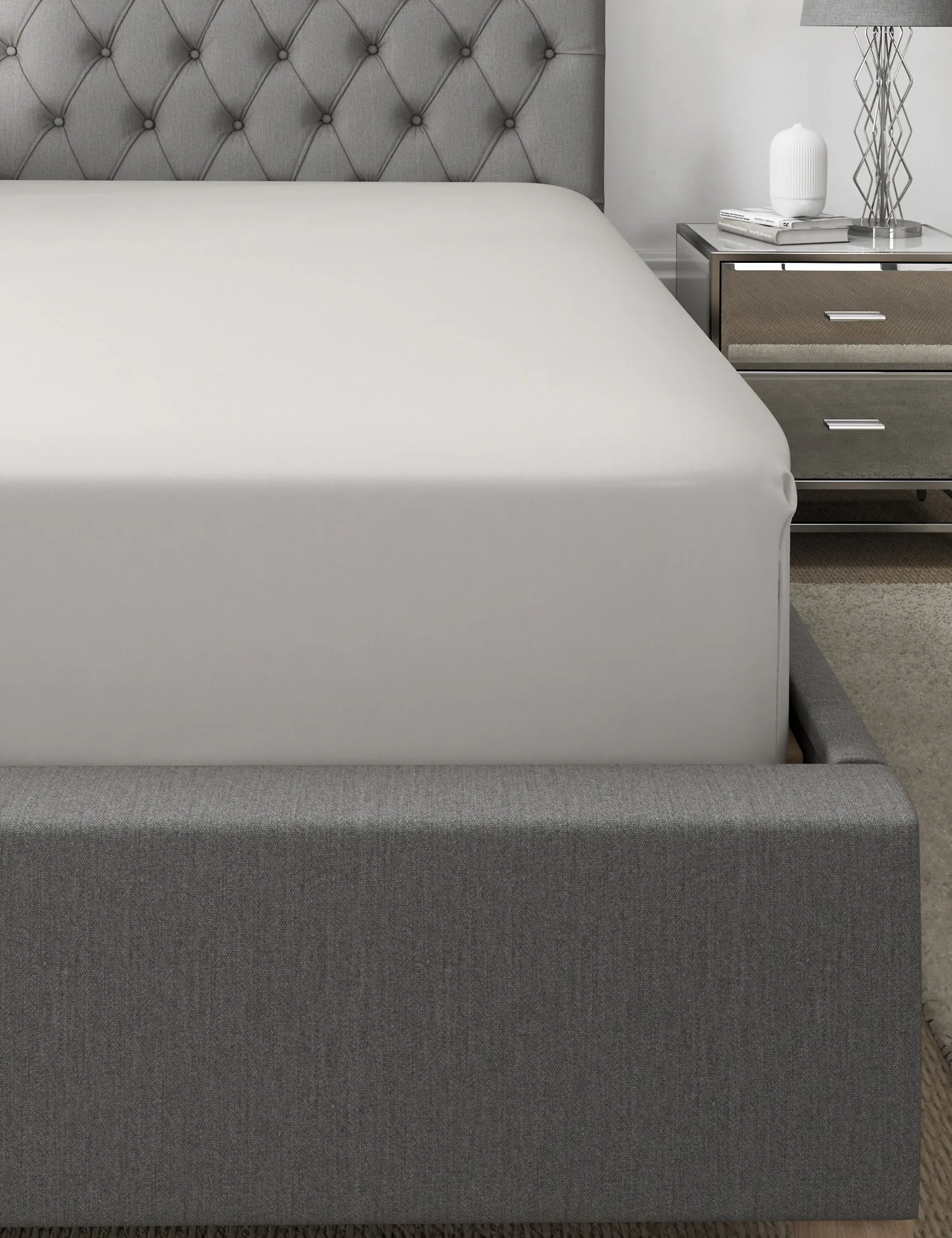 M&S Egyptian Cotton 400 Thread Count Sateen Extra Deep Fitted Sheet