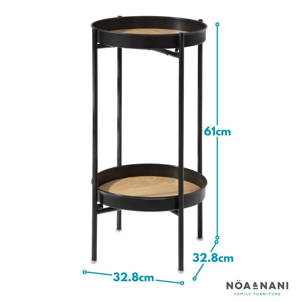 Nöa and Nani Solna Garden Patio Occasional Side Table in Black 2