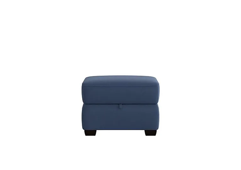 Cozee Fabric Storage Footstool - Blue