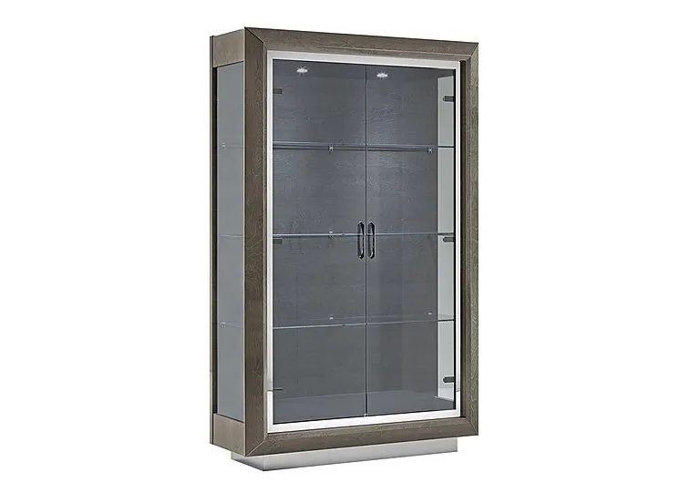 Palazzo 2 Door Curio Cabinet - Silver Birch