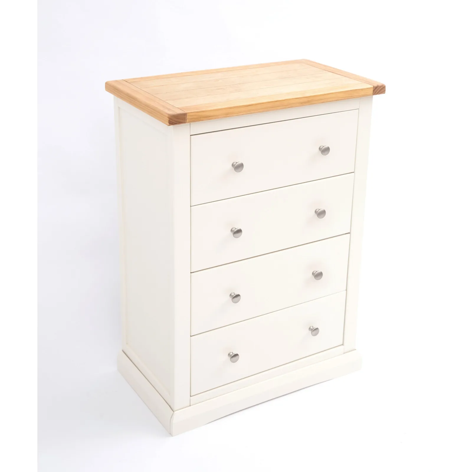 Cabinet Bits Castelli 4 Drawer Chest of Drawers Chrome Knob in Off-White 3