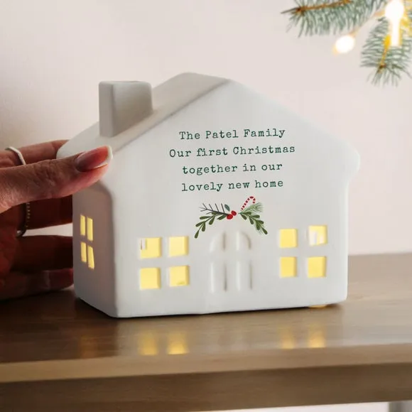 Personalised LED Ceramic House 2