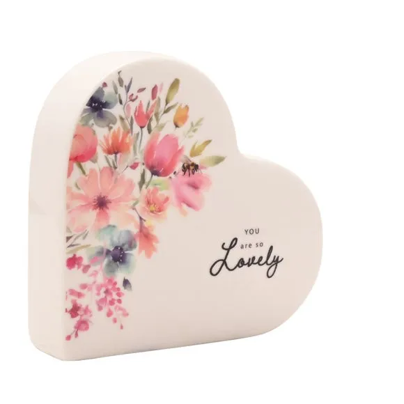The Cottage Garden Floral Ceramic Heart Ornament 3