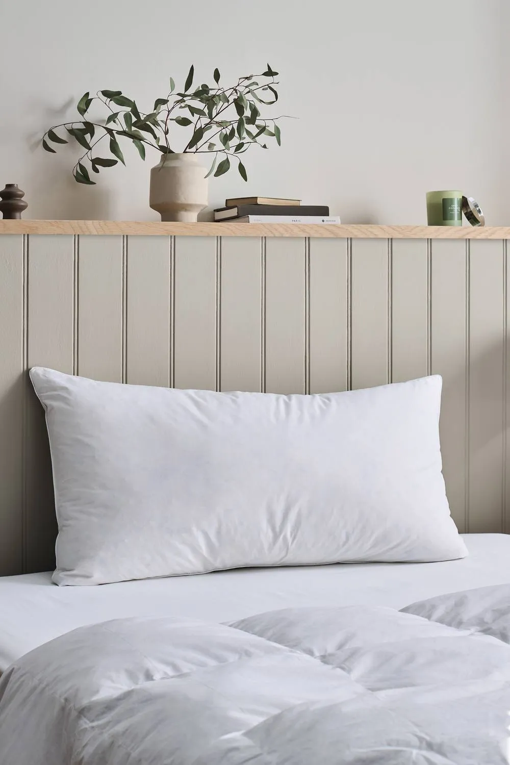 CHRISTY Luxury European Feather & Down King Pillow Medium-Firm in White