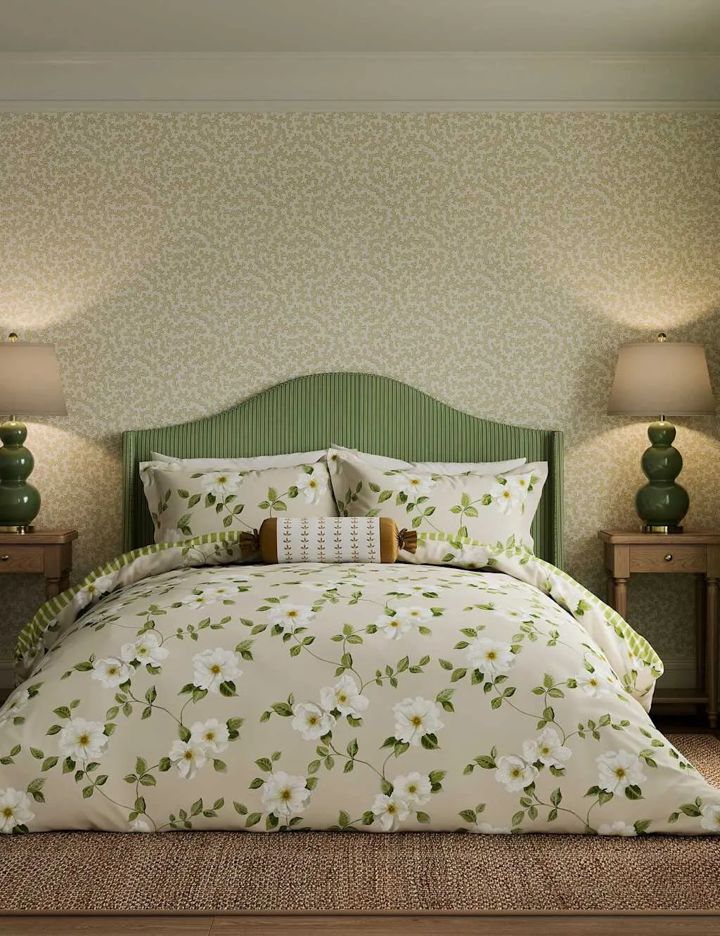 Sanderson Poets Rose Floral Bedding Set Multi