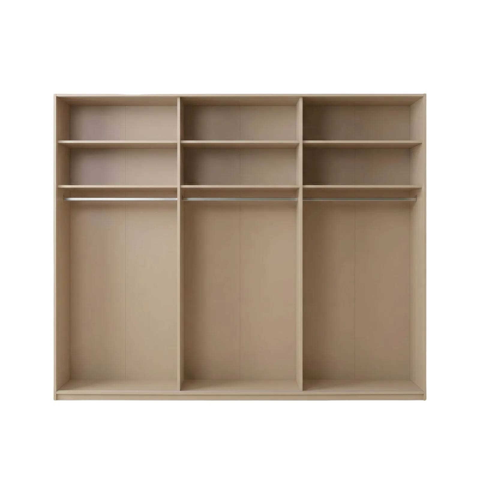 Arvada 6 Door Hinged Wardrobe With Lighting, Neutral Wood | Barker & Stonehouse 4