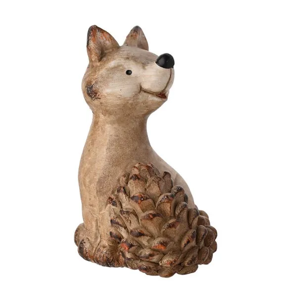 Country Living Wood Effect Fox Ornament 3