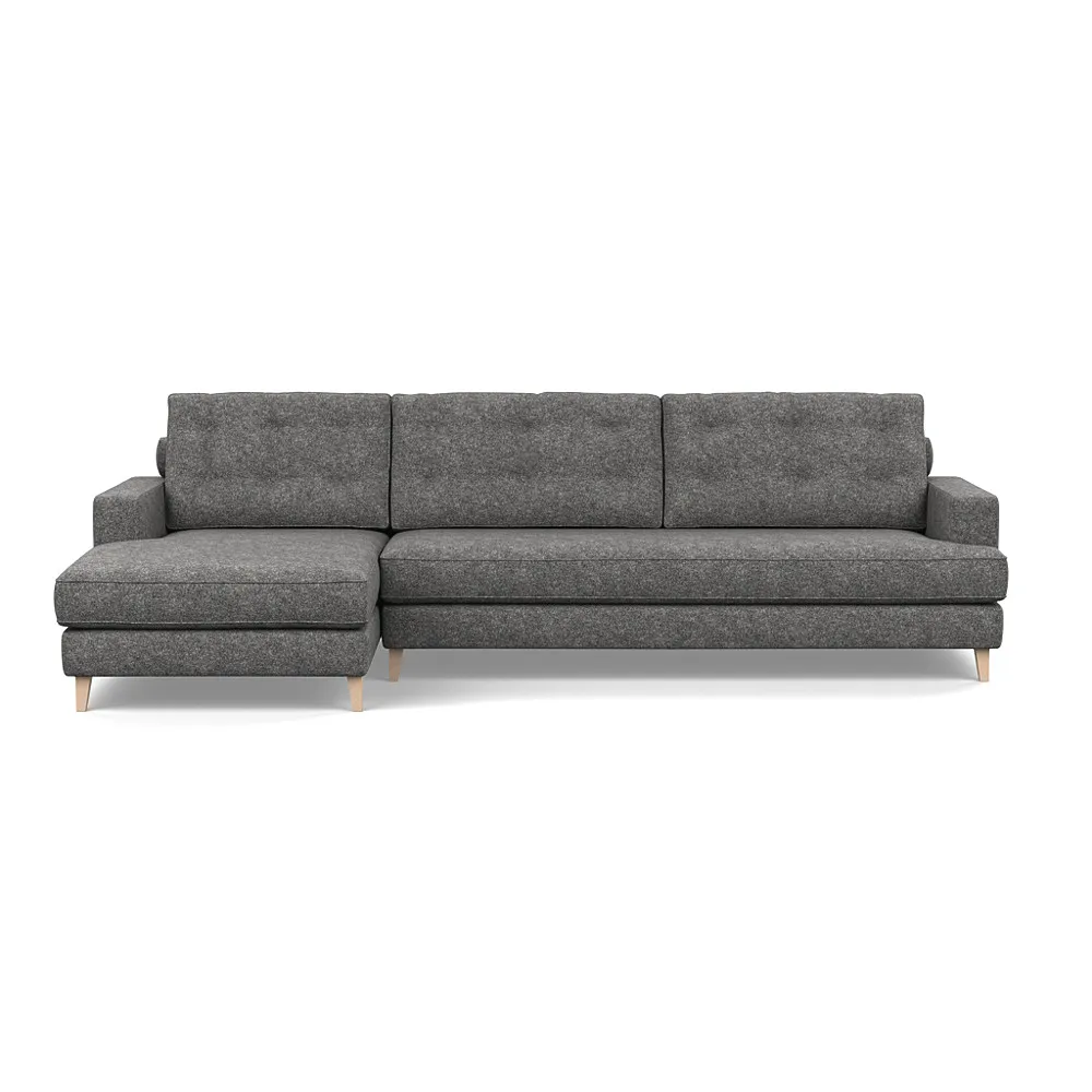 Heal's Mistral LHF Corner Sofa Melton Wool Shale Natural