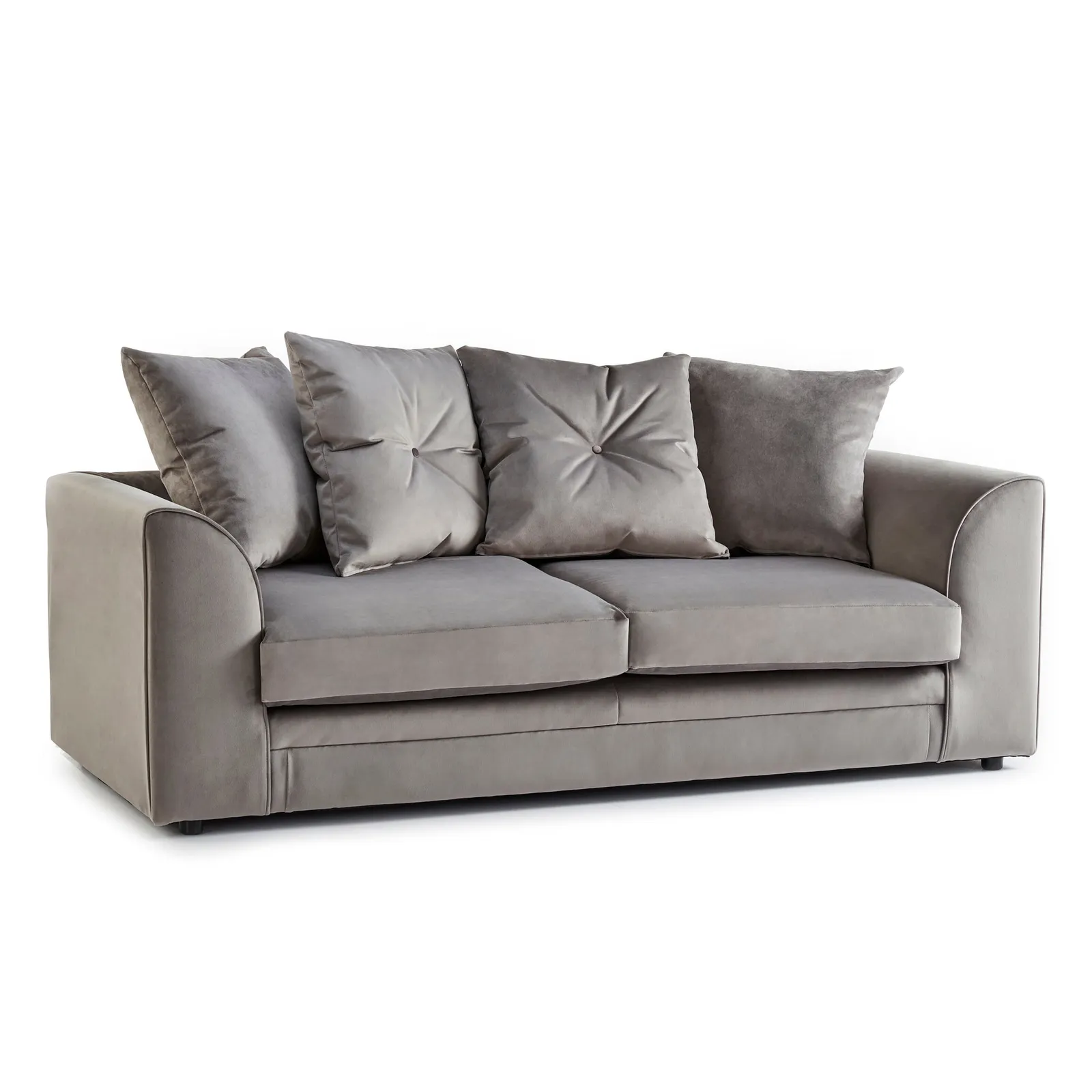Blake 3 Seater Velvet Sofa Grey