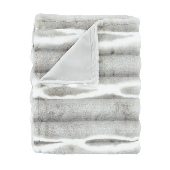 Flint Faux Fur Throw Blanket 130cm x 170cm 3