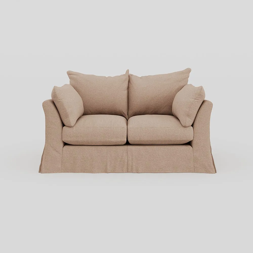 Heal's Tailor Loose Cover 2 Str Sofa Capelo Linen Rosedale, Natural Beech Feet