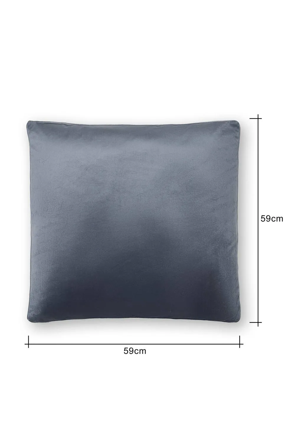 BHS Large Velour Piped Cushion in Grey 3