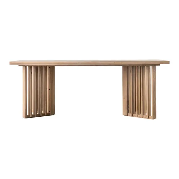 Loma 8 Seater Rectangular Dining Table, Oak 3