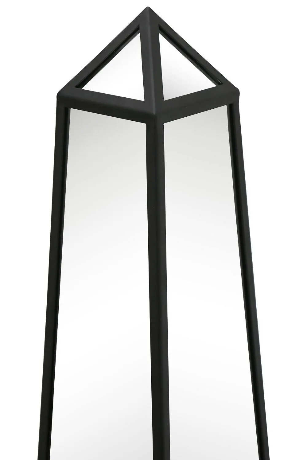MirrorOutlet Black Metal Edged Mirrored Garden Ornament (120CM X 25CM X 25CM) 5
