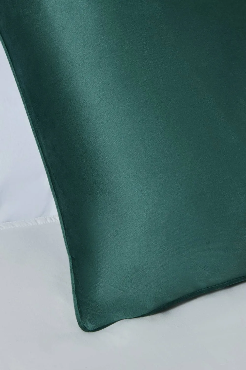 BHS Large Velour Piped Cushion in Green 2