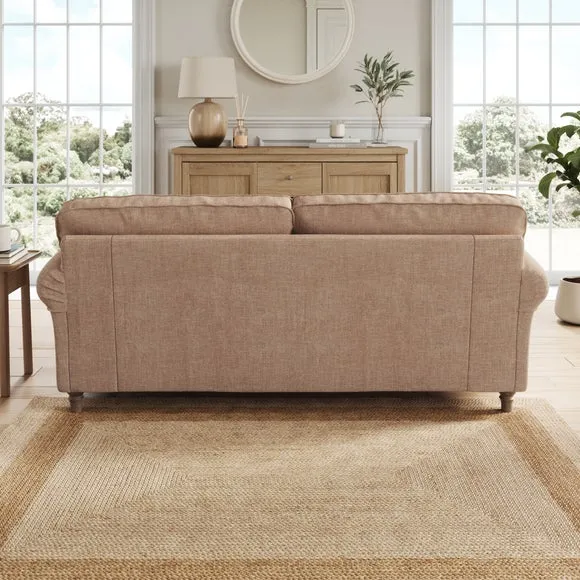 Flori Tonal Plush Chenille 3 Seater Sofa 3