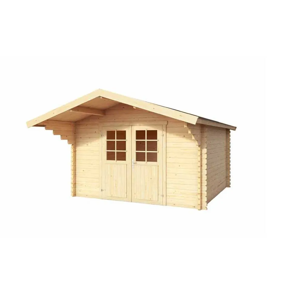 Lasita Maja Ltd Viljandi 34-Log Cabin, Garden Room, Home Office - L339.7xW445xH245.1cm in Light Tan 2