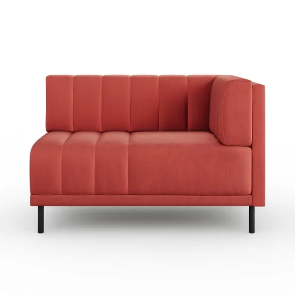 Amali Corner Dining Bench, Matte Plush Velvet 5