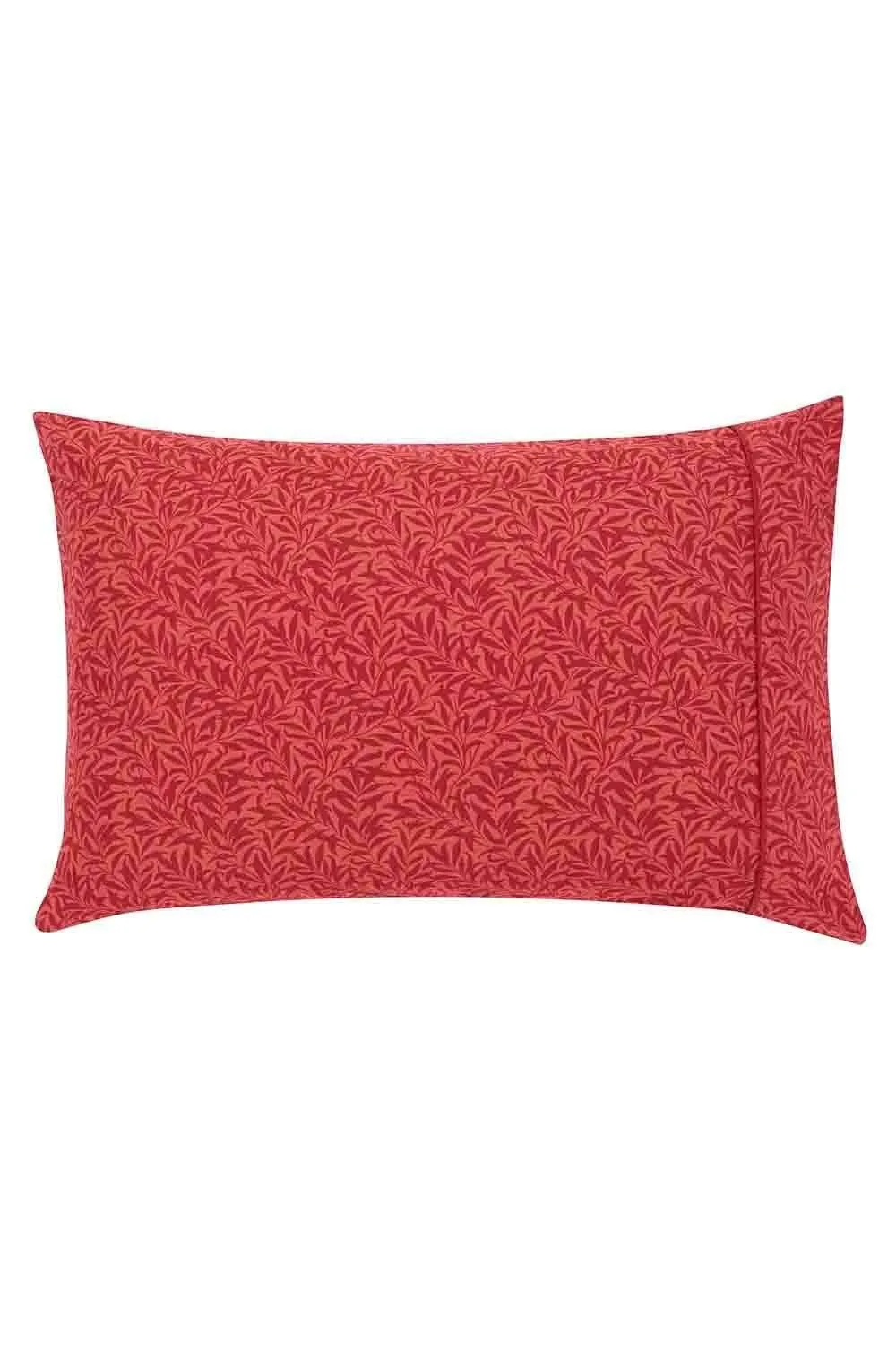 Morris & Co 'Strawberry Thief' Cotton Standard Pillowcase Pair in Red