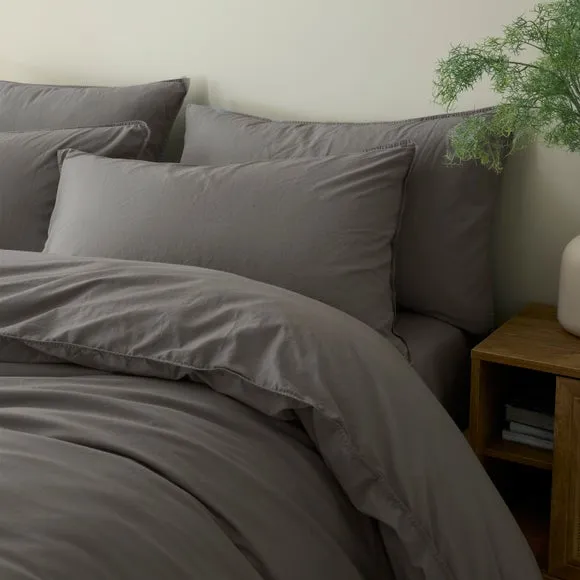 Soft Washed Cotton Duvet Cover & Pillowcase Set 2