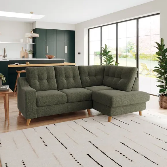 Baxter II Chenille Soft Texture Corner Chaise Sofa 1