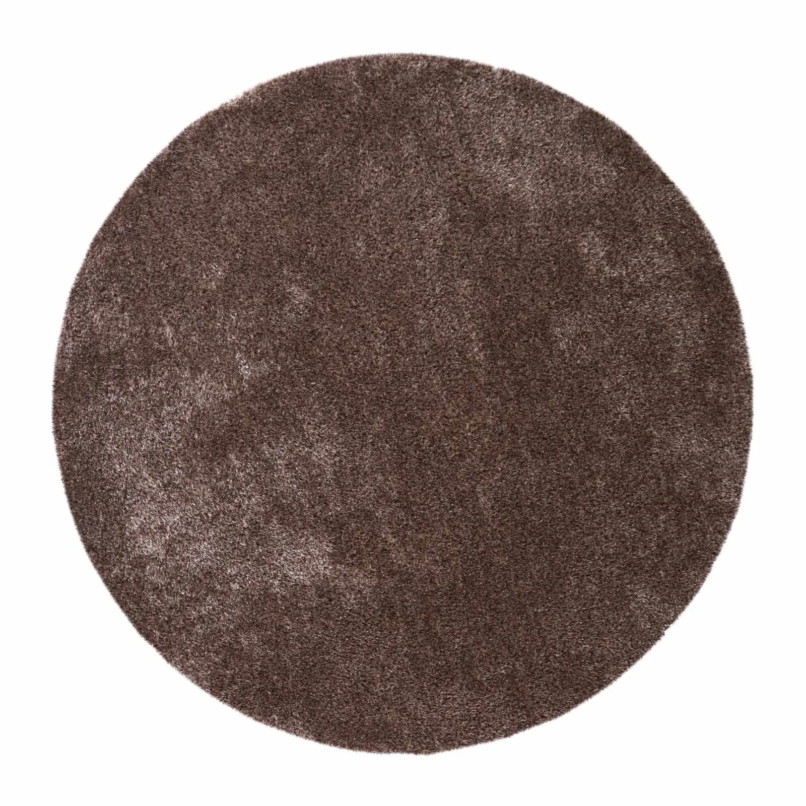 Indulgence Circle Shaggy Rug Brown