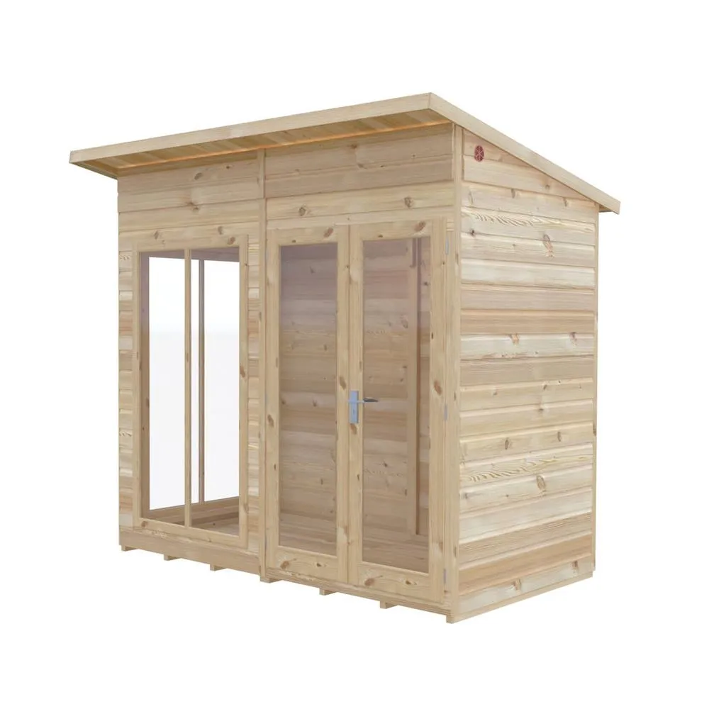 Shires Lela 8x4 Summerhouse - L125.8 x W238 x H229.9 cm in Light Brown 2