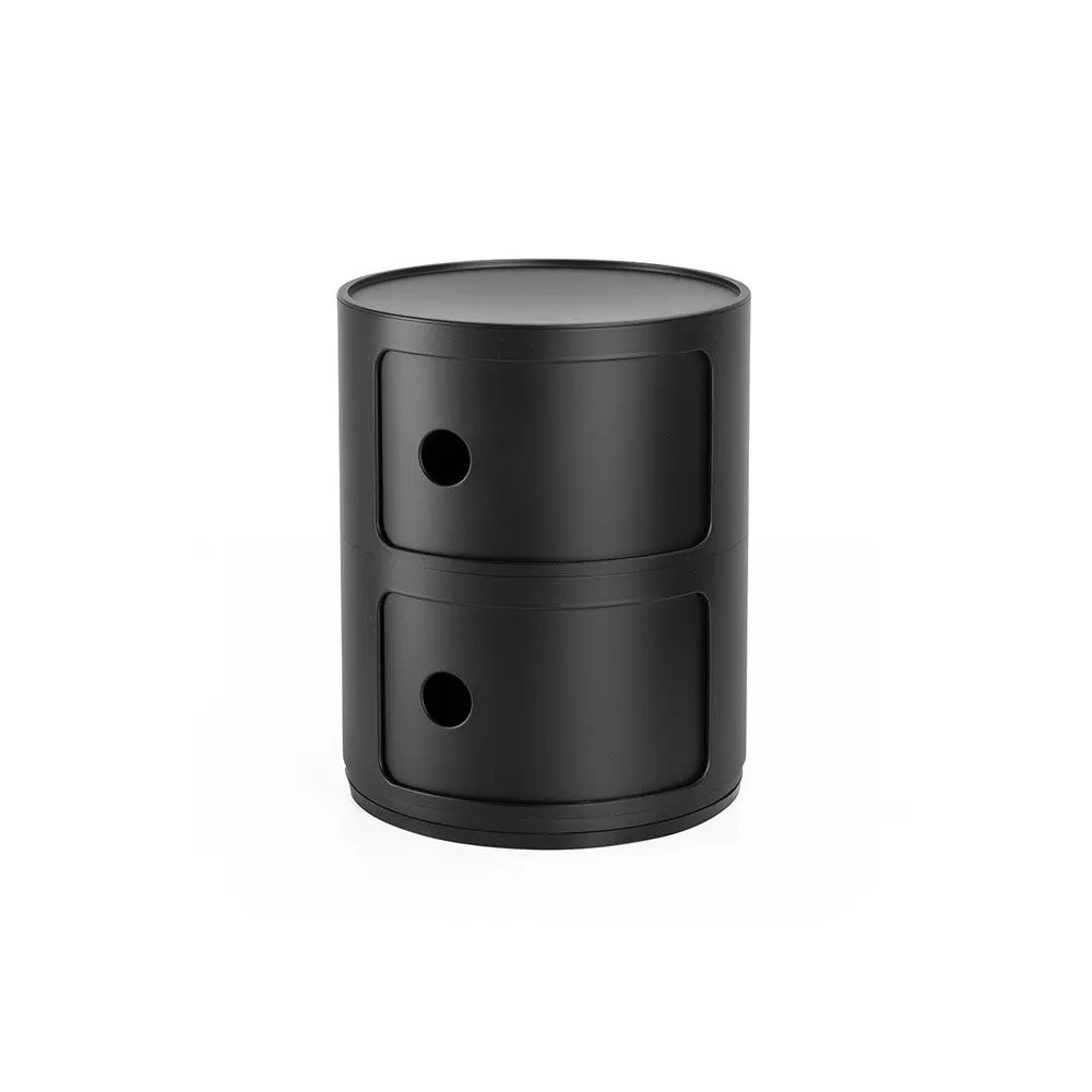 Kartell Componibili Cabinet 2 Elements Matt Black 3
