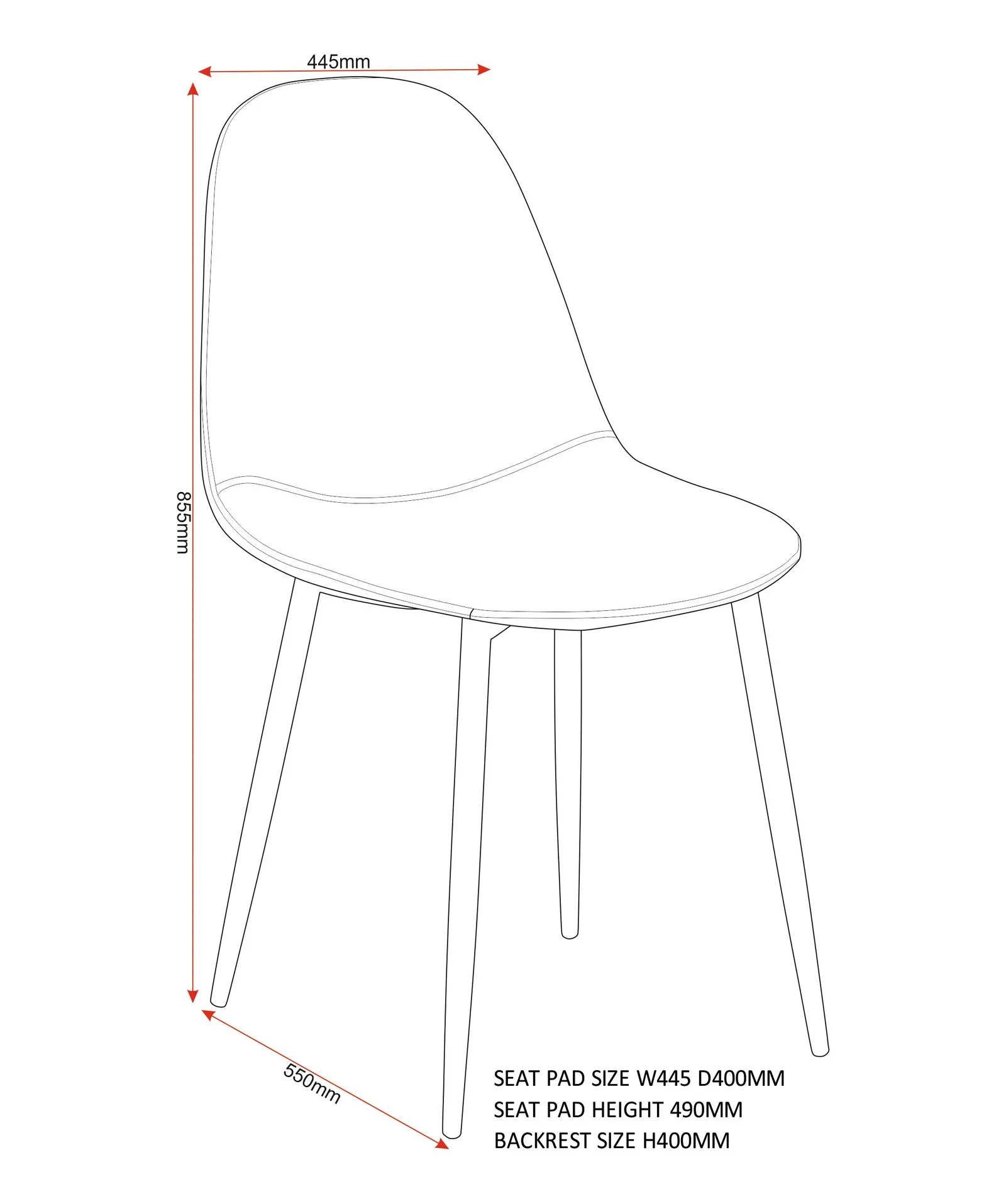 Seconique Athens Chair ( Pair ) in Grey 3