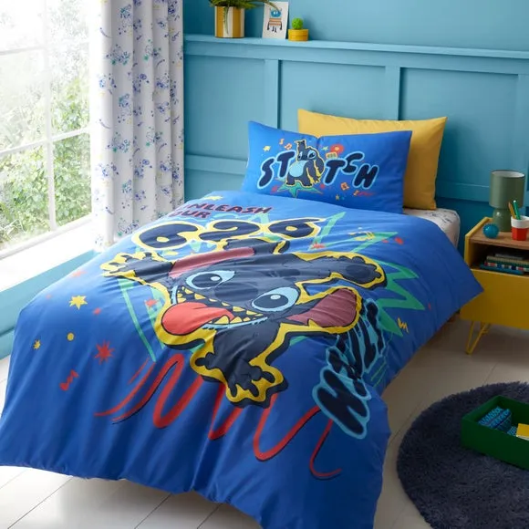 Disney Unleash Stitch Quilt Cover & Pillowcase Set