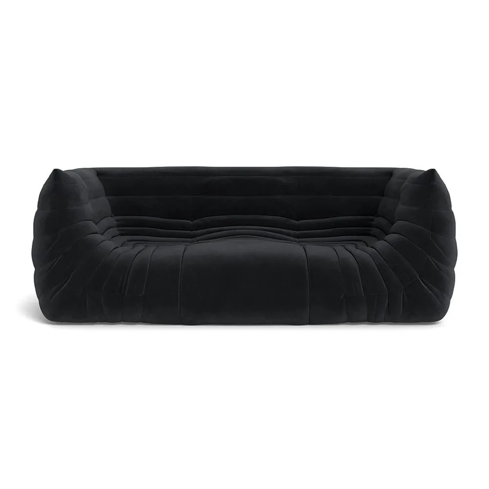 Ligne Roset Togo Medium Settee in Alcantara Anthracite 1