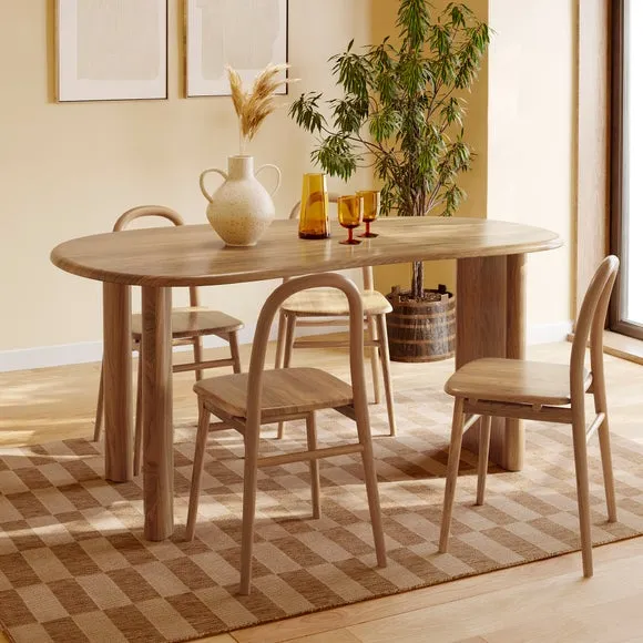 Ludo Kidney Shaped 6 Seater Dining Table