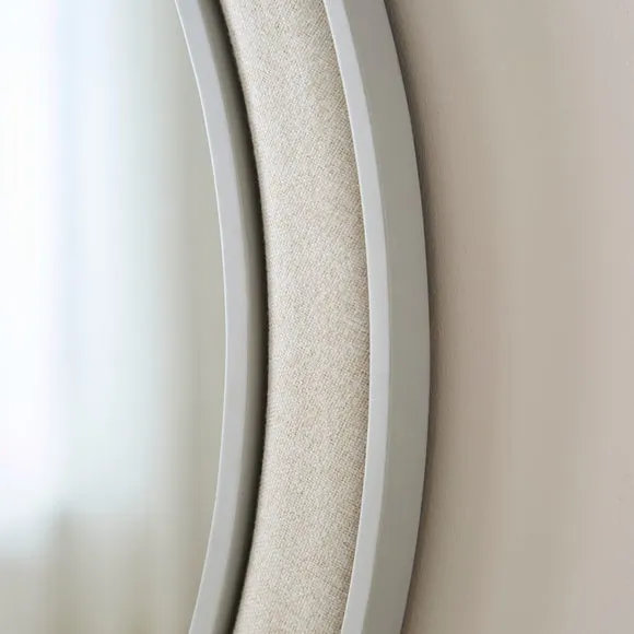 Luna Fabric Round Wall Mirror 2